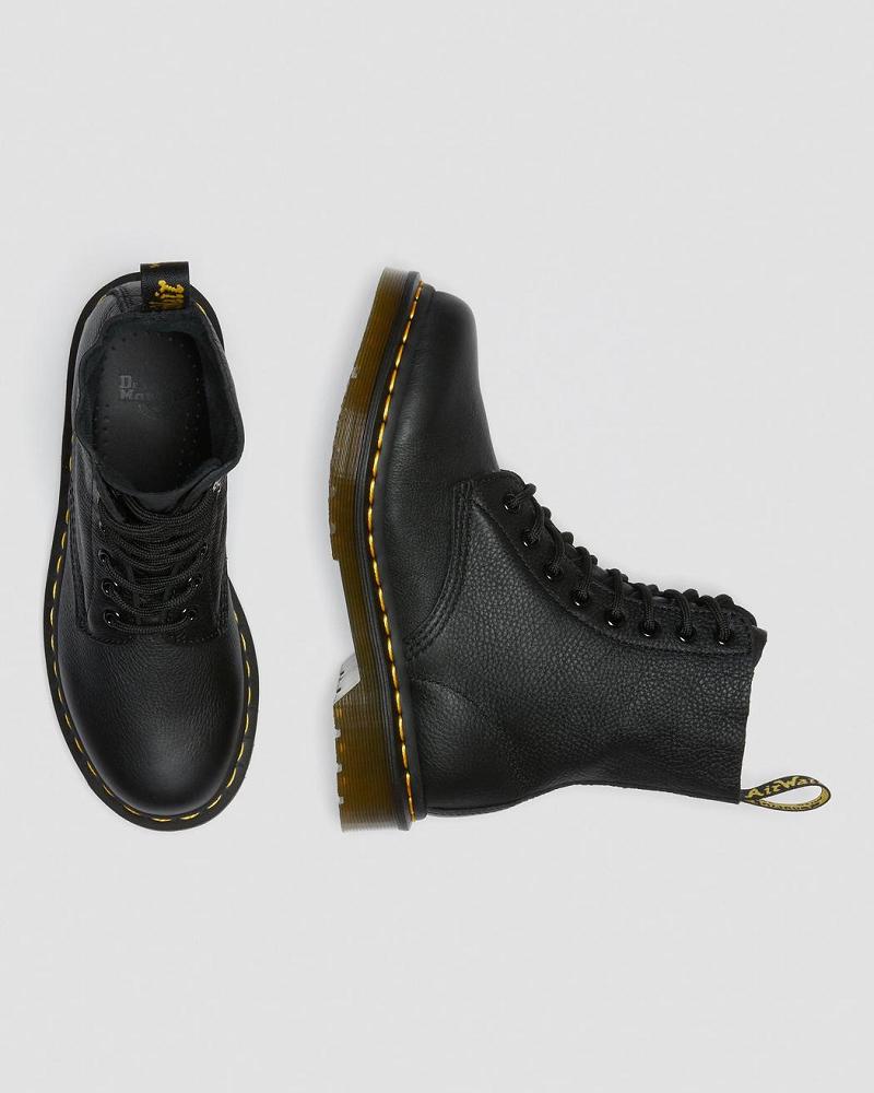 Dr Martens 1460 Pascal Virginia Læder Ankelstøvler Dame Sort | DK 18XYU